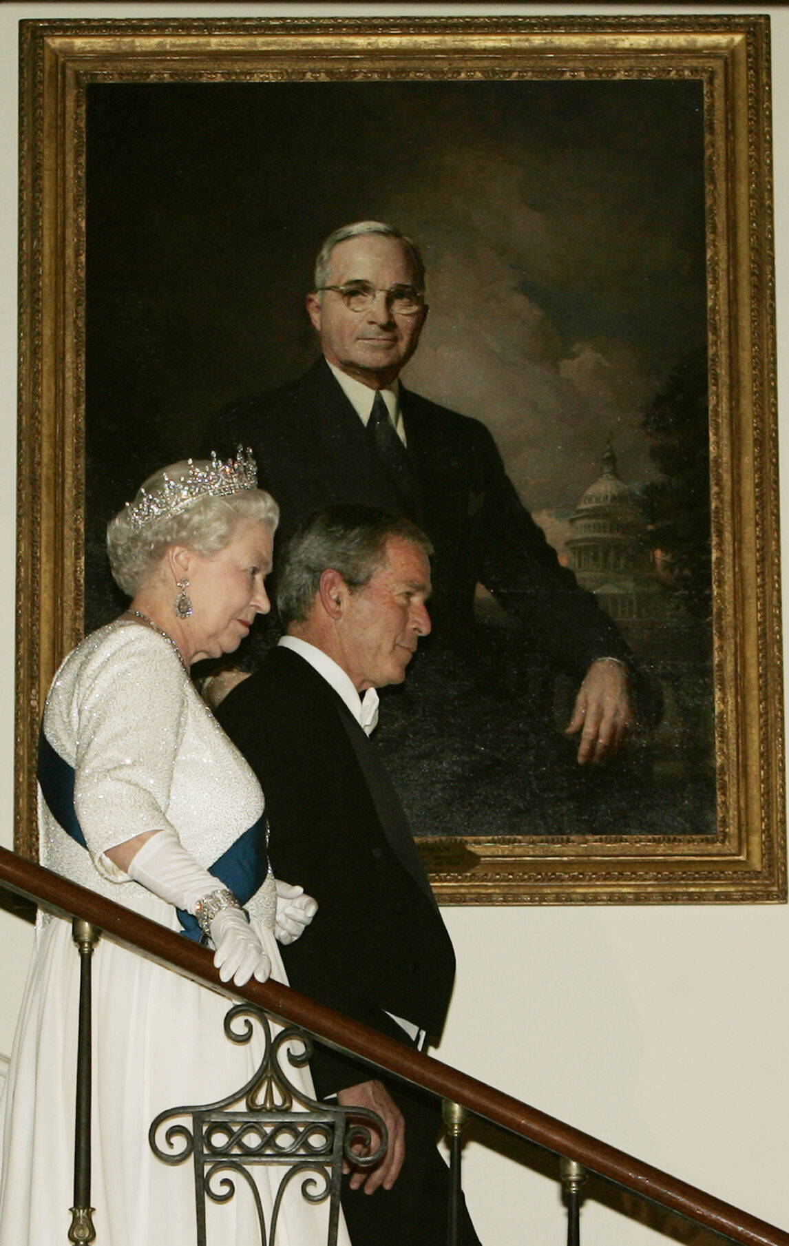 2007: Queen Elizabeth II and President George W. Bush